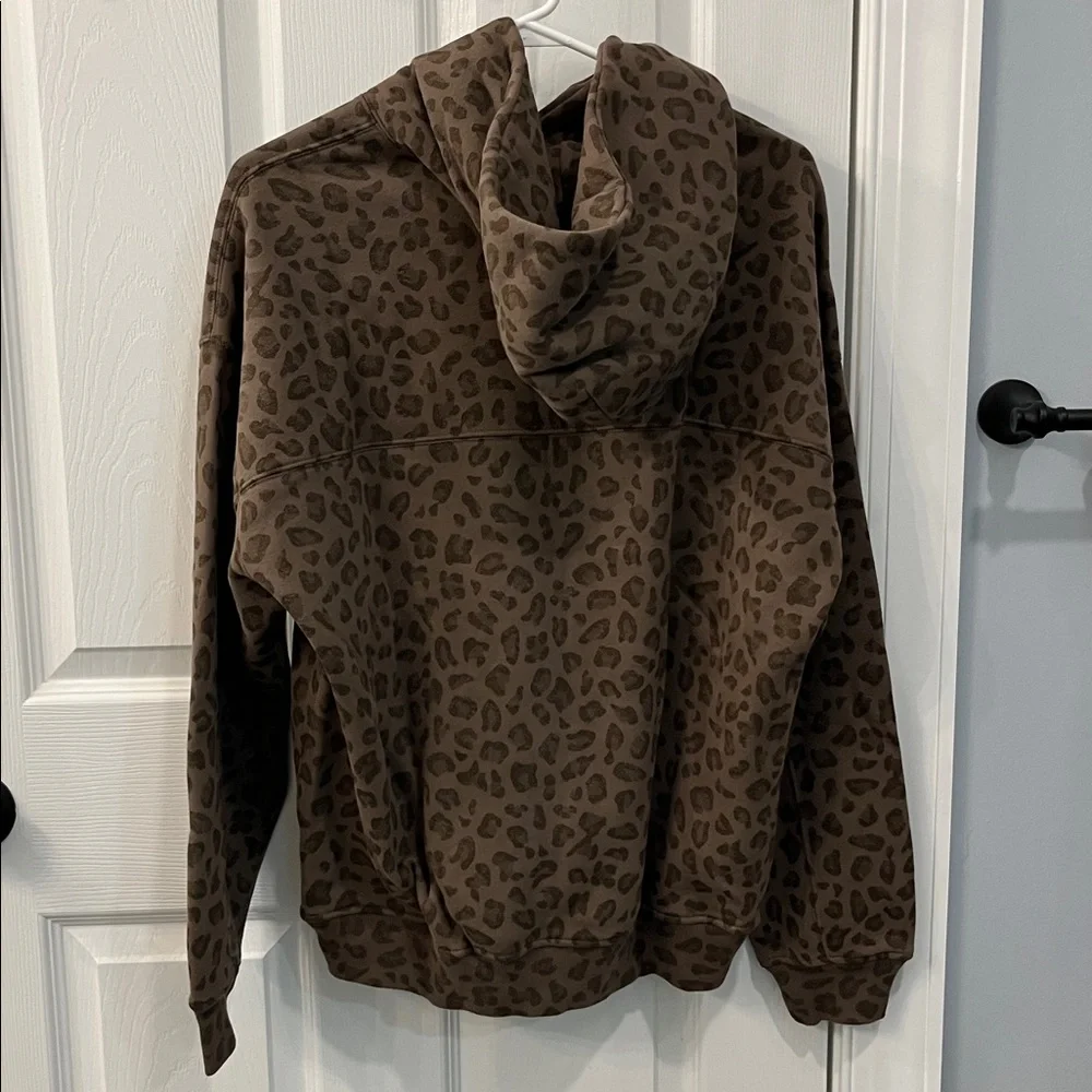 Abercrombie & Fitch Brown Leopard Print Hoodie - Picture 2 of 4